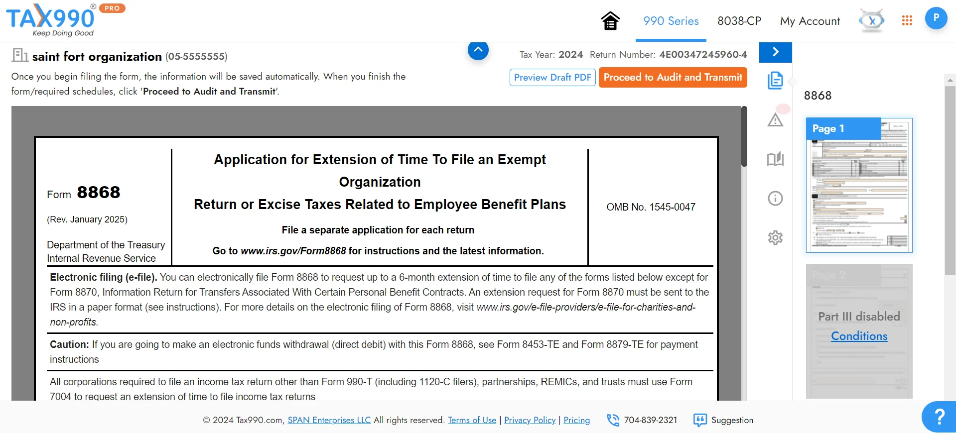 Complete Form Based Filing