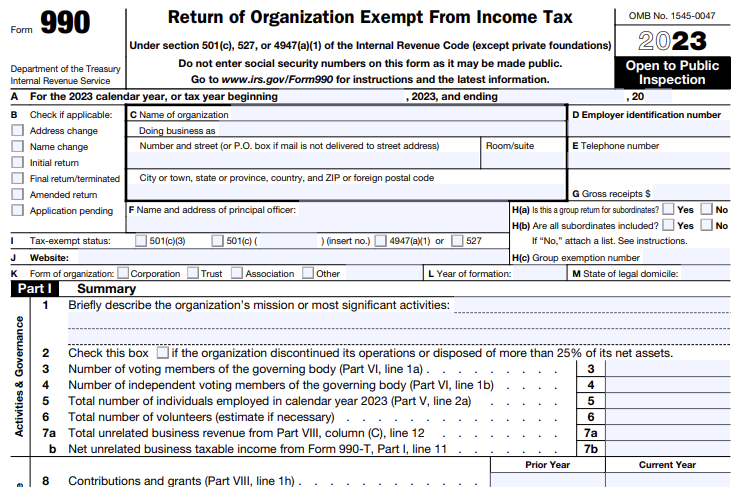 E File 990 IRS 2022 Form 990 Online Nonprofit Tax Filing