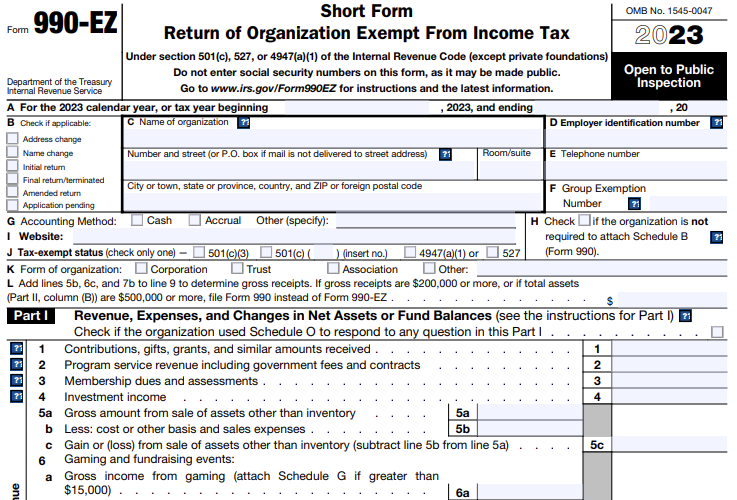 2022 IRS Form 990 EZ Instructions How To Fill Out Form 990 EZ