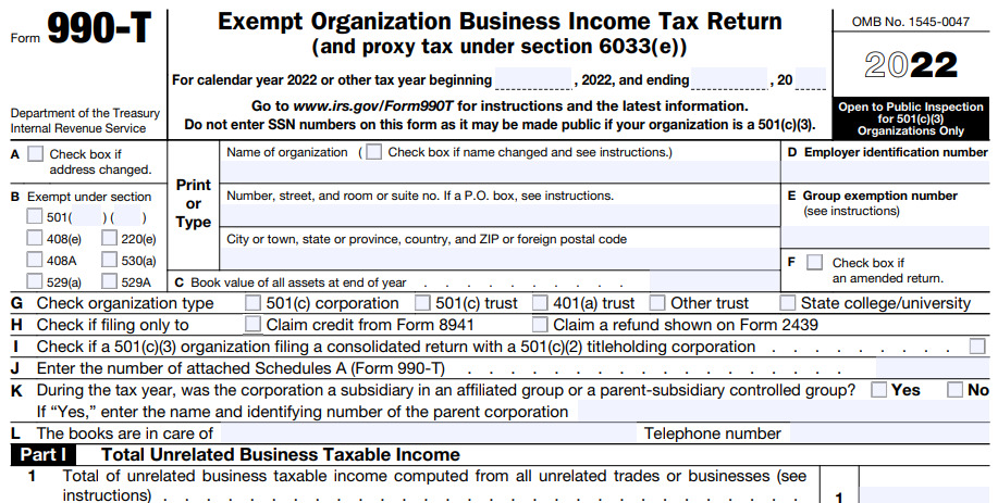 E file 990 T File 2020 IRS Form 990 T Online